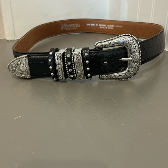Nocona Accessories - Nocona Black Leather Belt
